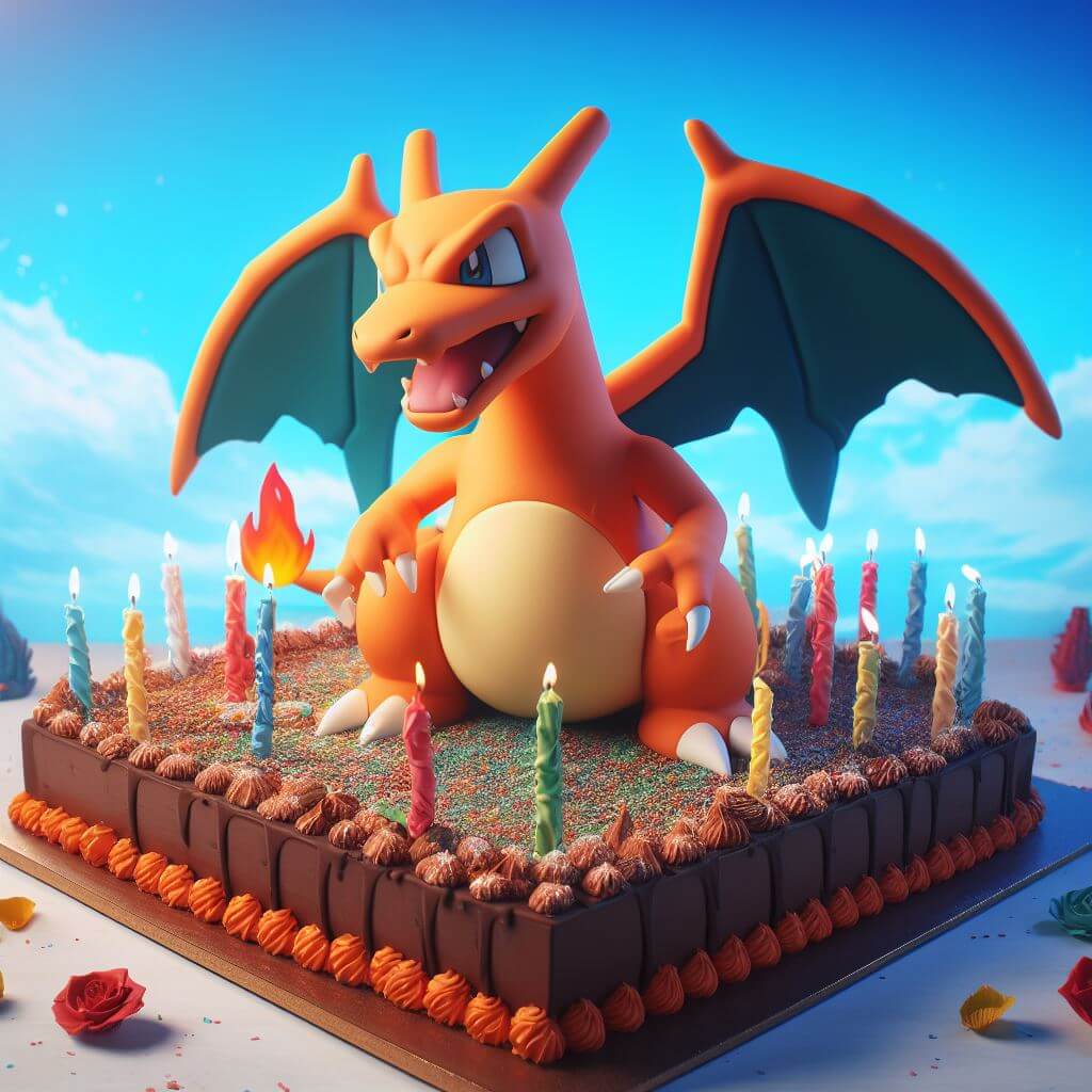 Mega Charizard cake for nephew : r/Baking